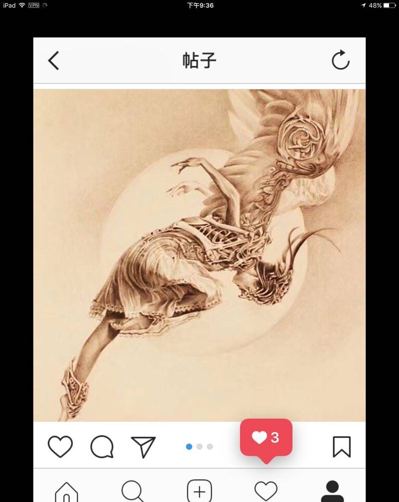 战天使纹身图片