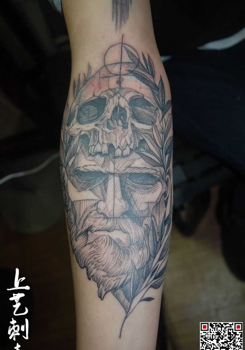 素描作品纹身图片