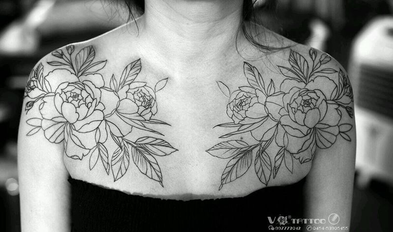 花胸作品纹身图片