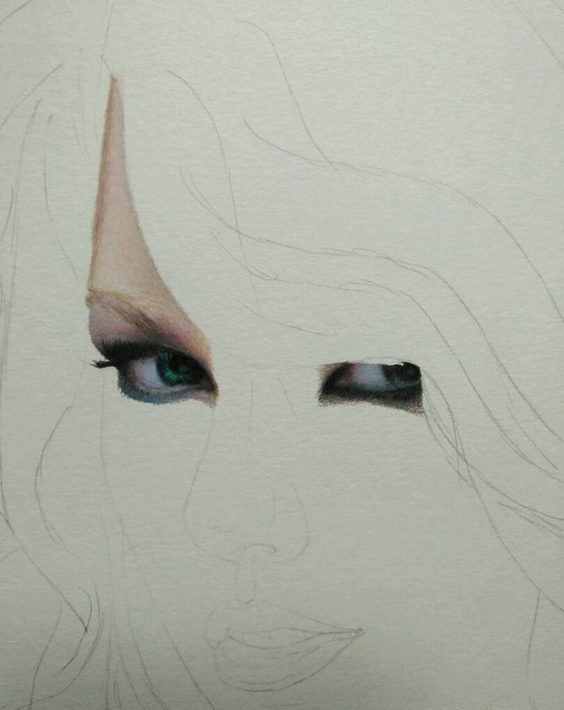 彩铅梅梅纹身图片