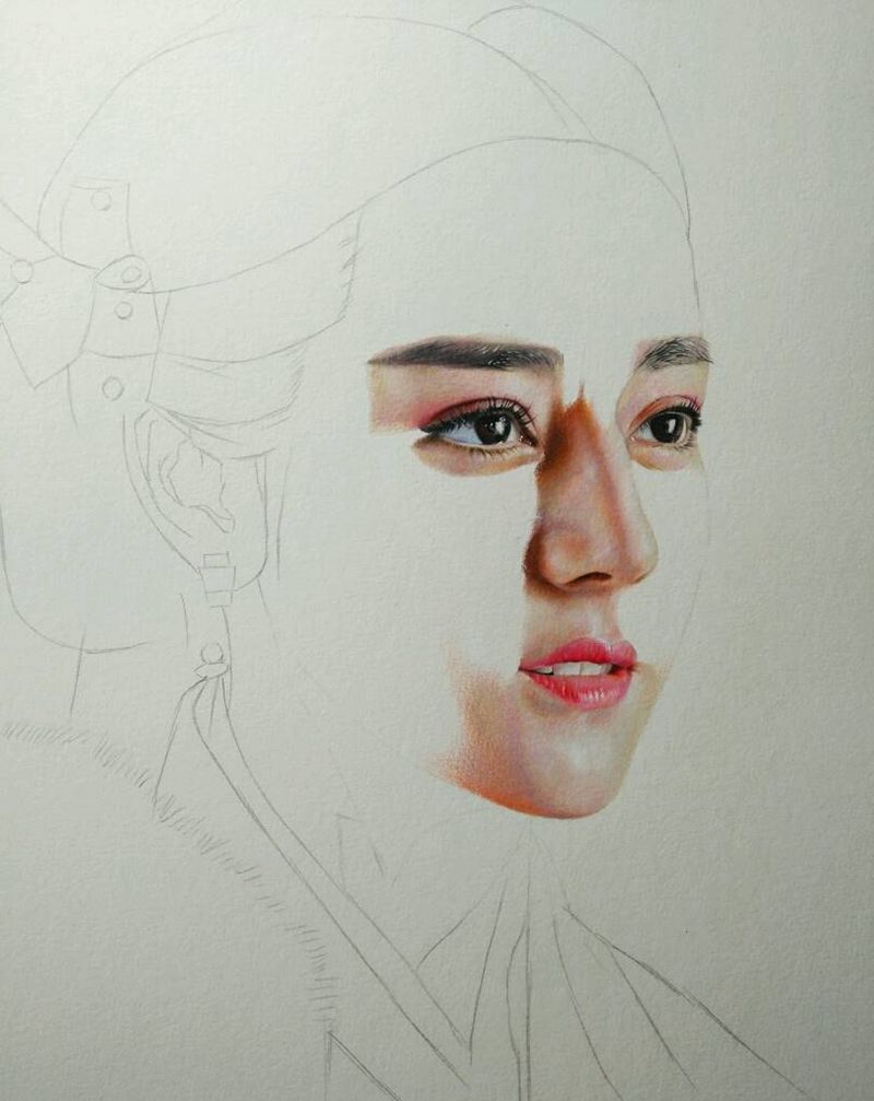 彩色肖像纹身图片