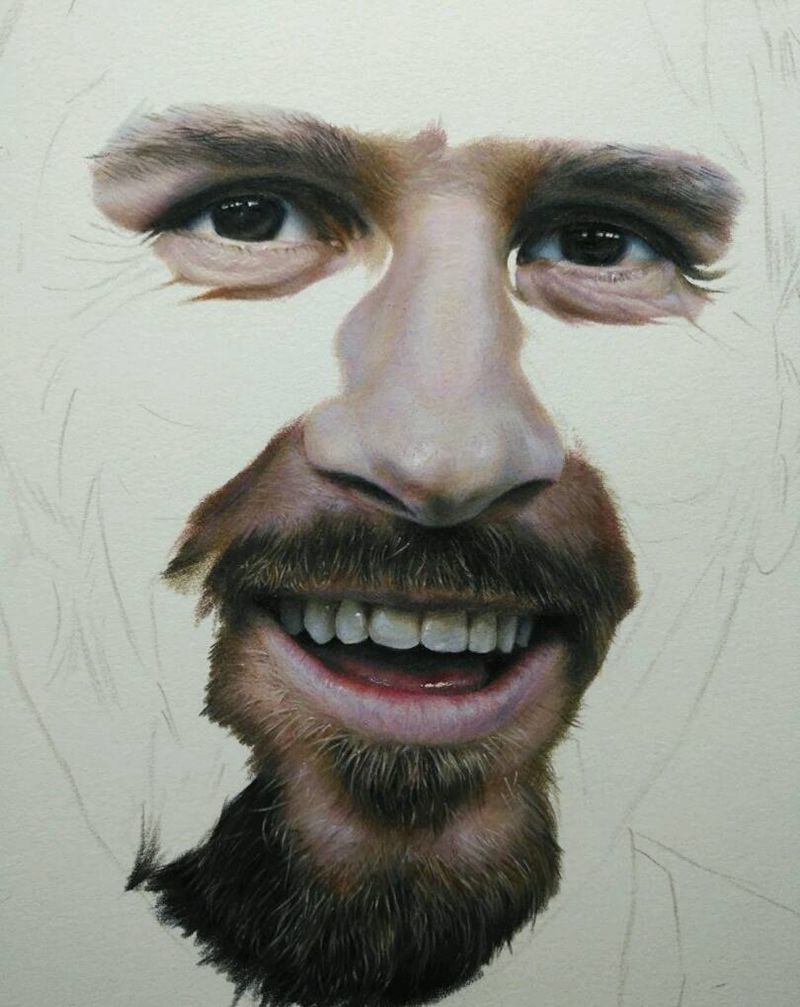 彩铅梅梅西纹身图片