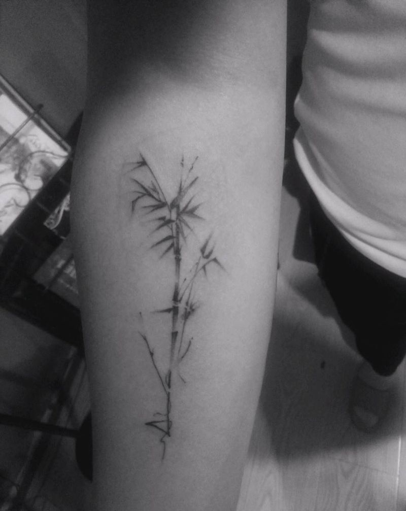 竹子纹身图片