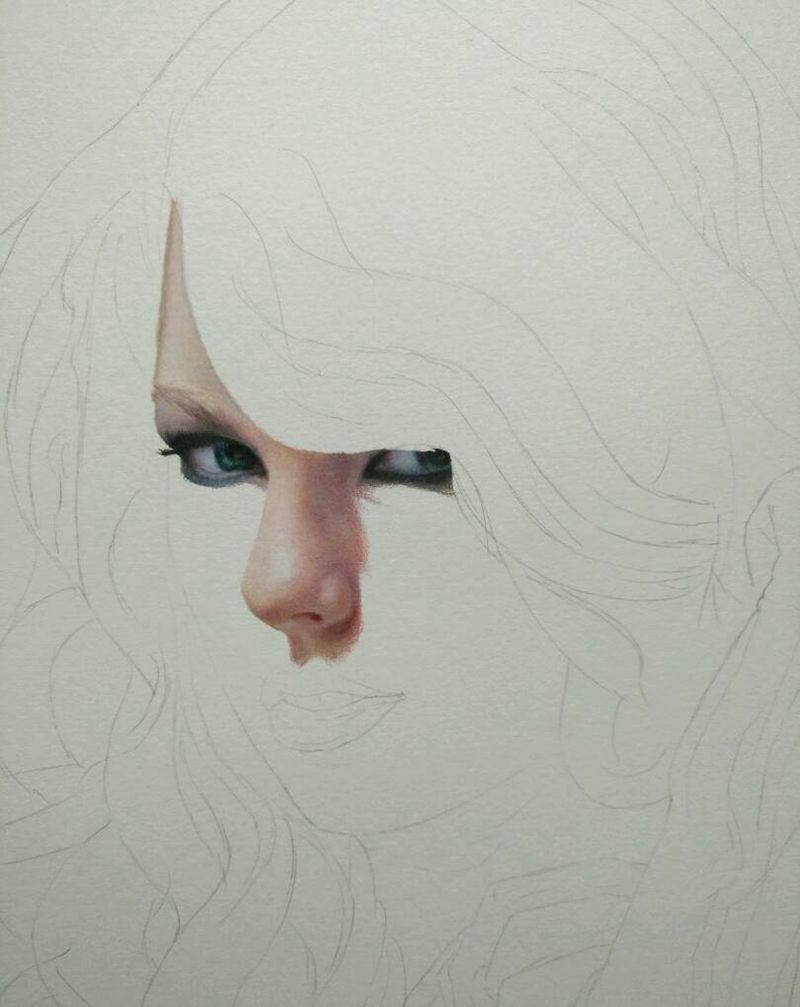 彩铅人物纹身图片