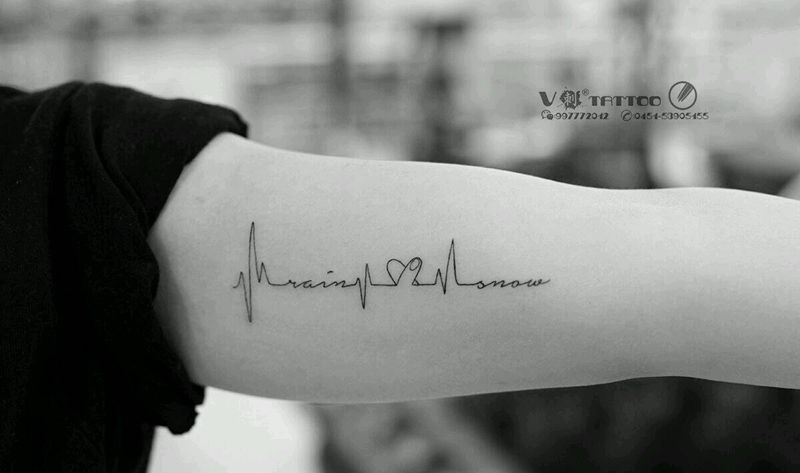 心电，雨，雪纹身图片