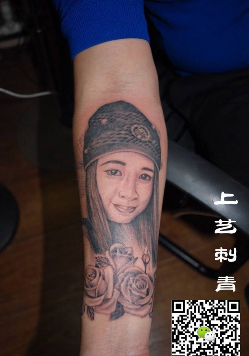 肖像纹身纹身图片_成品手臂肖像人物纹身图案