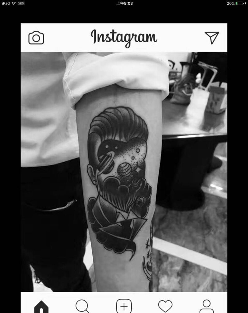 黑色school纹身图片