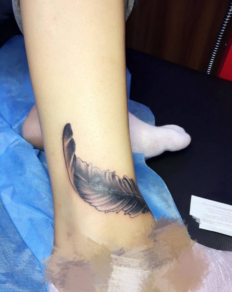 遮盖 羽毛纹身图片