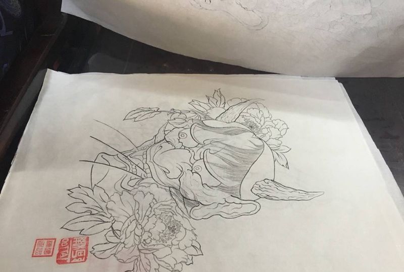 般若纹身图片_手稿传统原创鬼神纹身图案