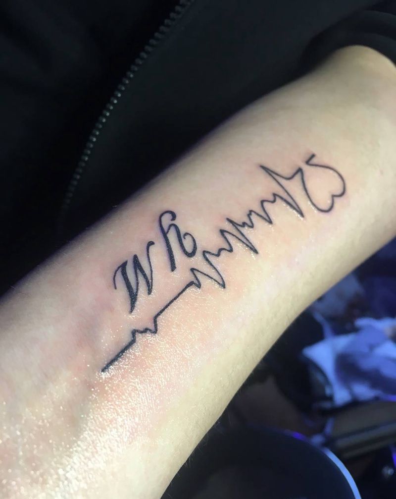 心电图纹身图片