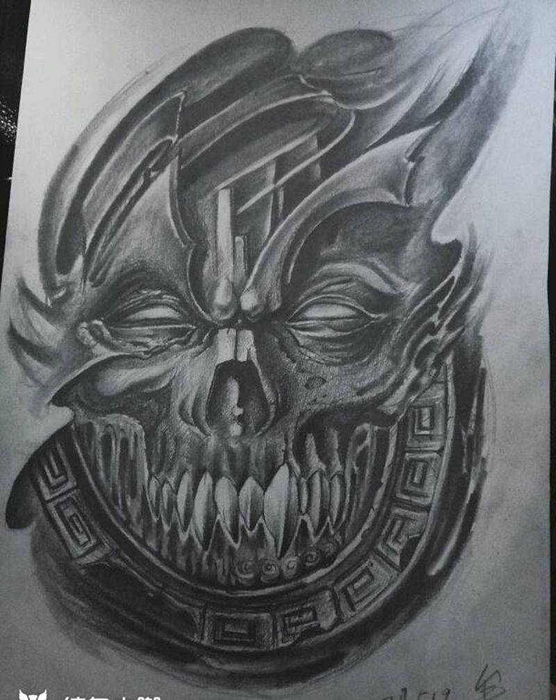 临摹的纹身图片_手稿纹身图案