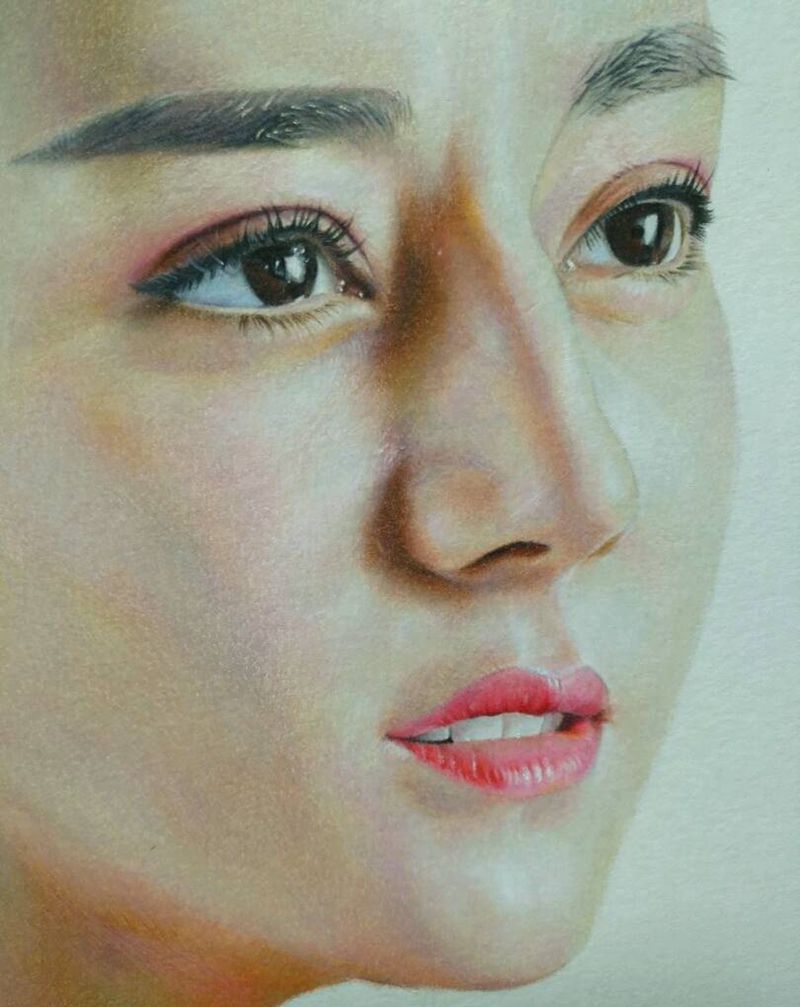 彩铅肖像纹身图片