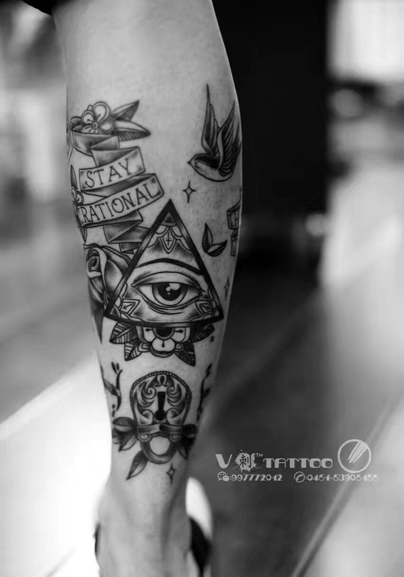 school一组纹身图片