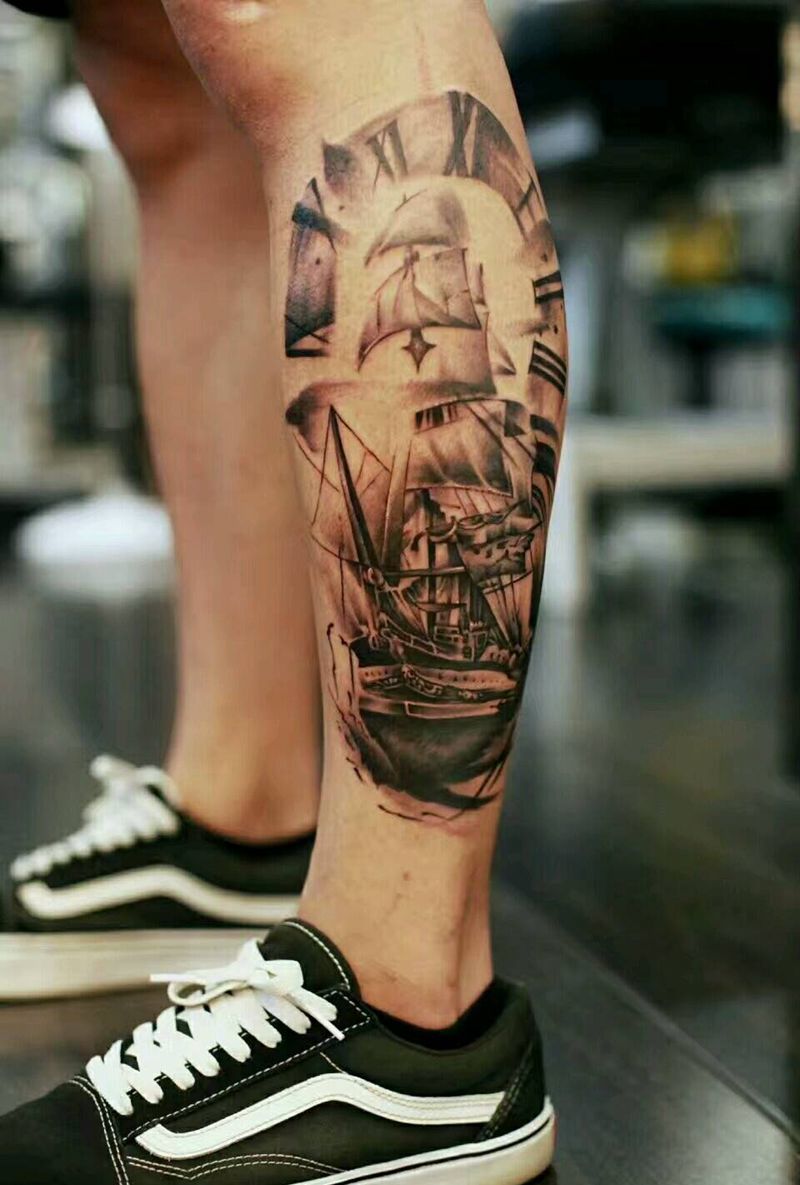 一帆风顺纹身图片