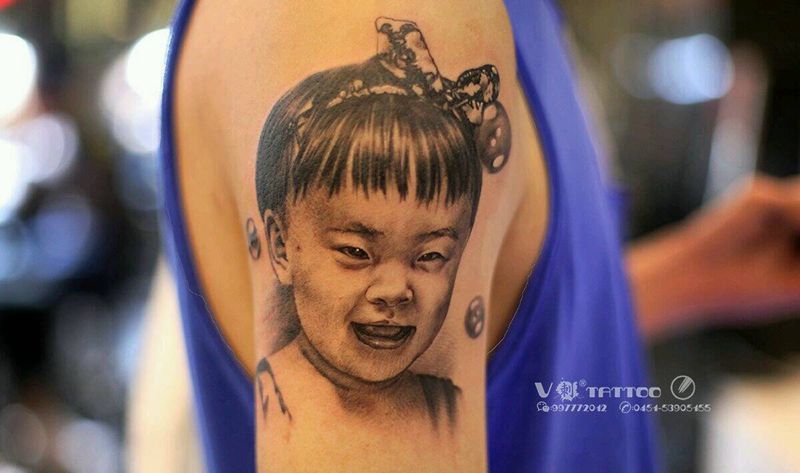 圆叁 肖像作品纹身图片