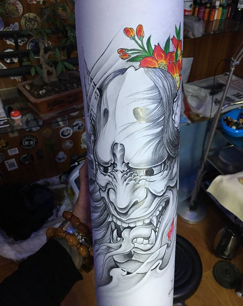 般若手稿纹身图片