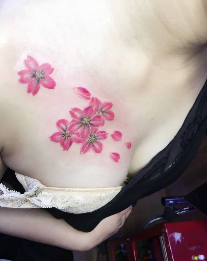 樱花纹身图片