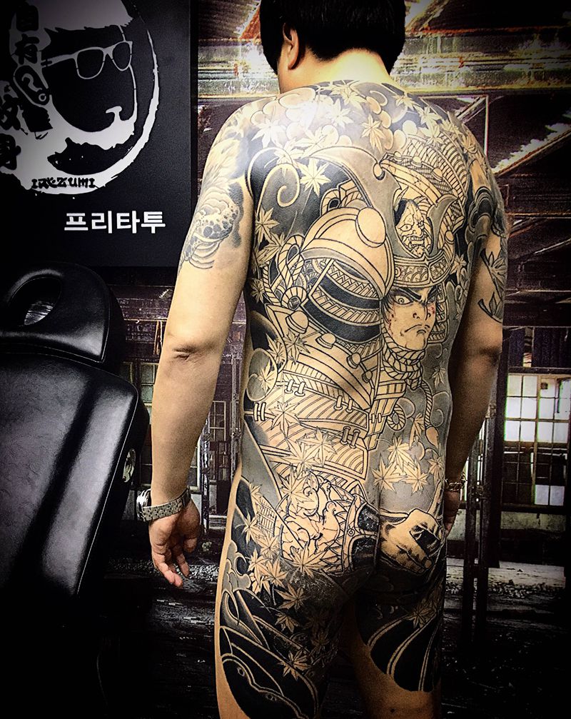 原创手稿作品纹身图片_背部纹身图案