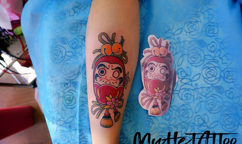 达摩蛋纹身图片_达摩蛋纹身图案