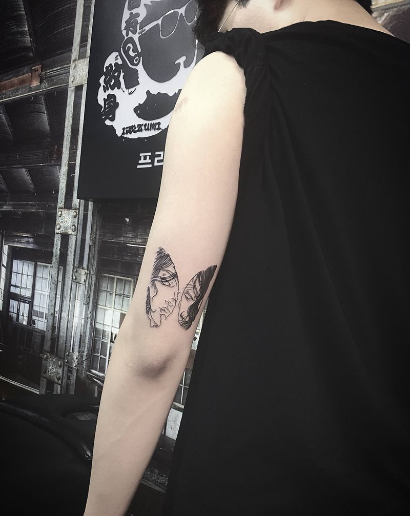 Line Tattoo纹身图片_手臂纹身图案