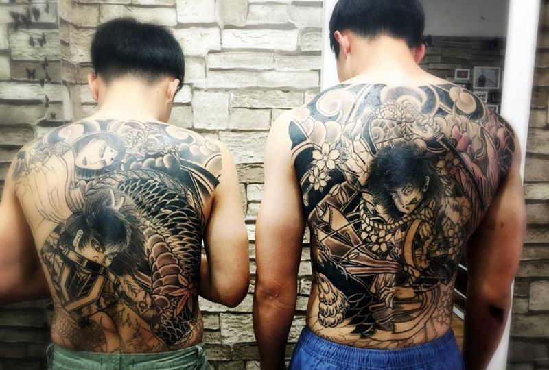 正在进行中纹身图片