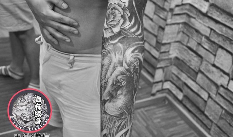 狮子纹身图片