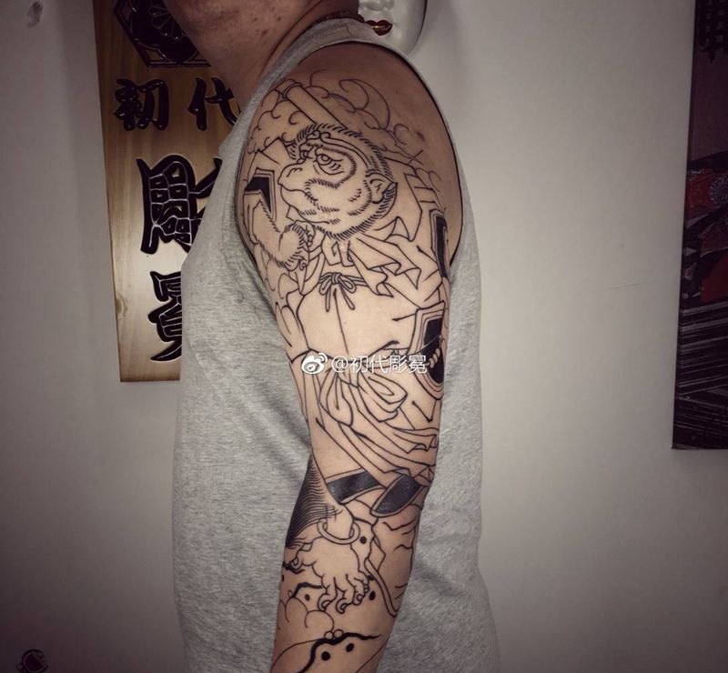 孙悟空纹身图片