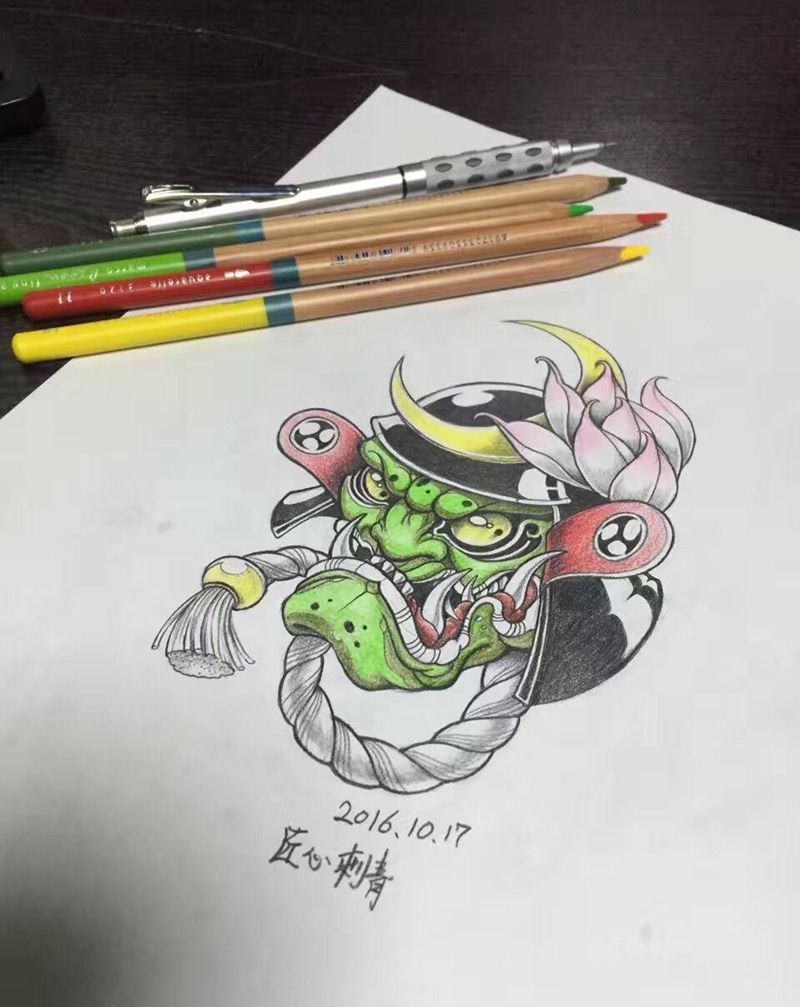 几个小图手稿纹身图片