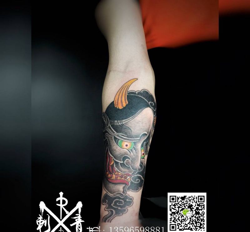 般若纹身图片_成品手臂背部手部颈部腿部胸部腹部鬼神传统纹身图案