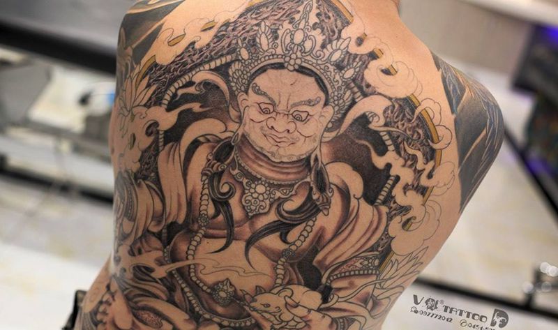 黄财神纹身图片