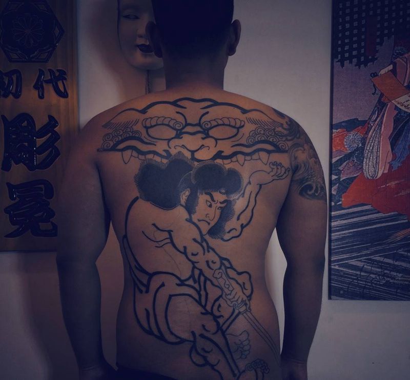 破水门纹身图片