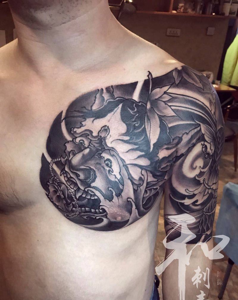 传统半胛纹身图片