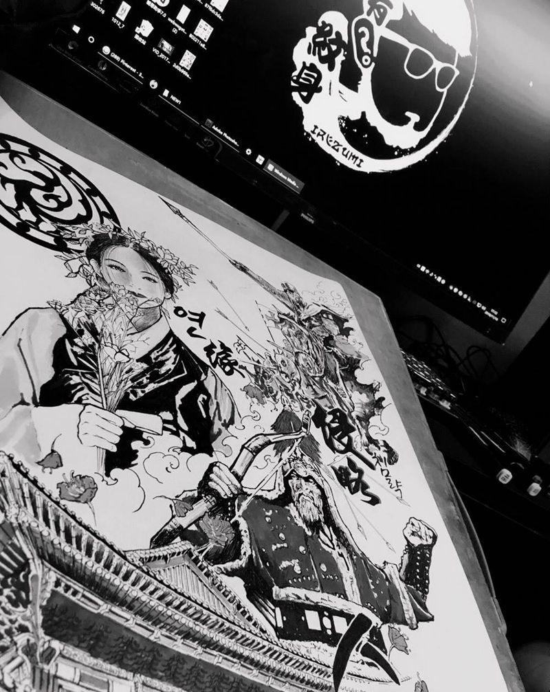 民族风格手稿纹身图片