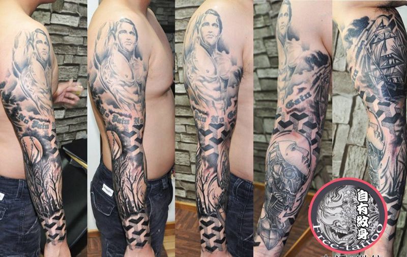 欧美花臂纹身图片