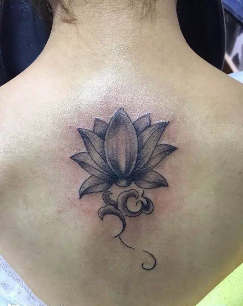 简单的莲花纹身图片