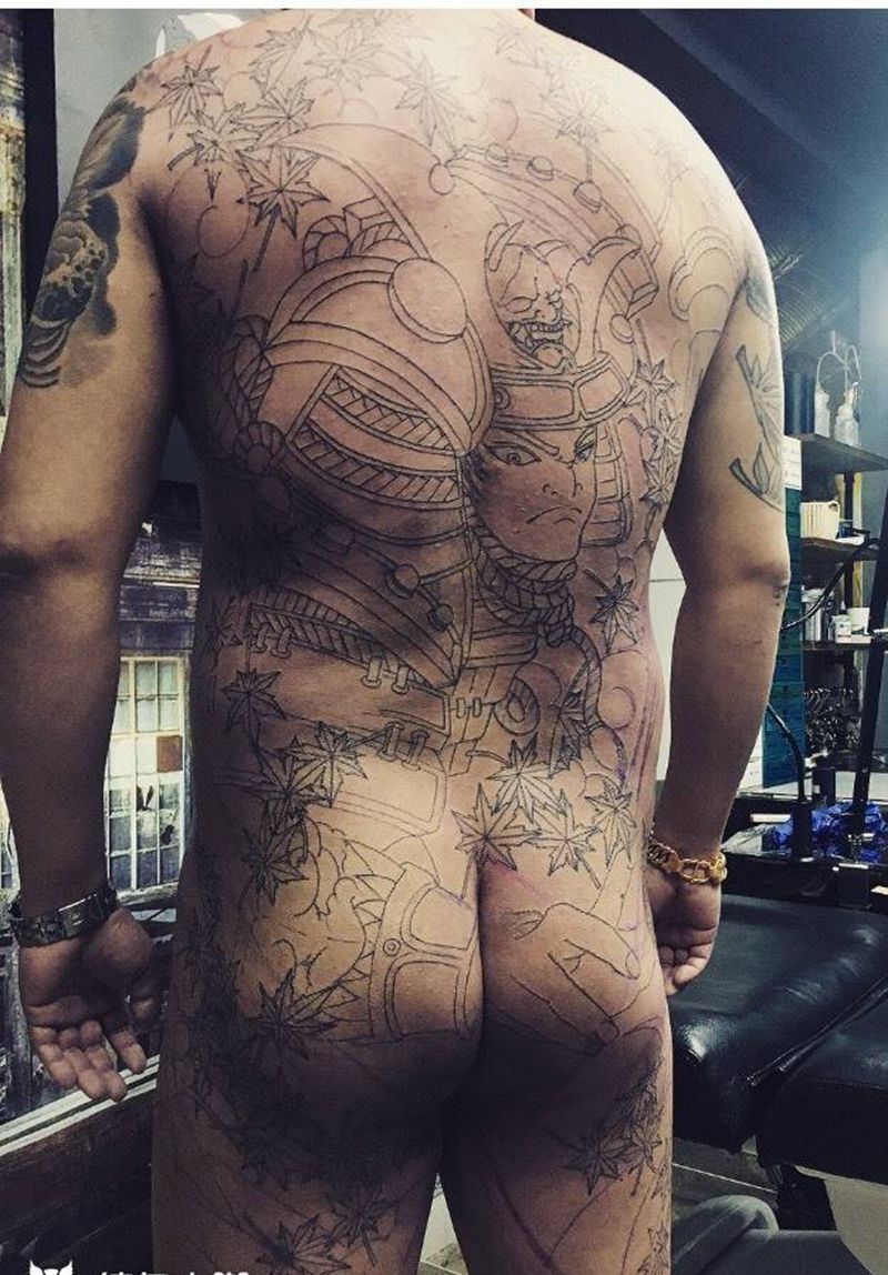 原创手稿作品进行中纹身图片