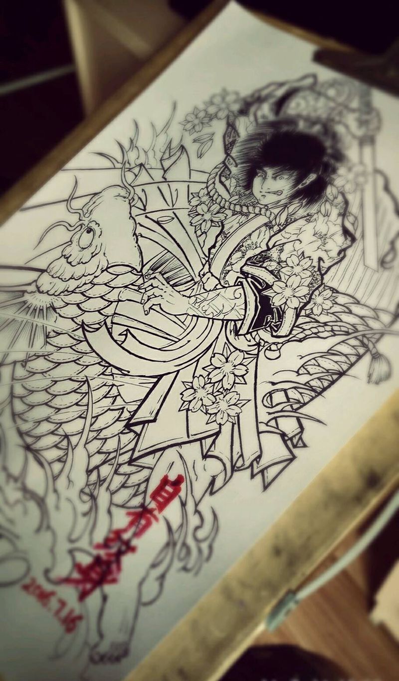 本店原创手稿。已卖纹身图片