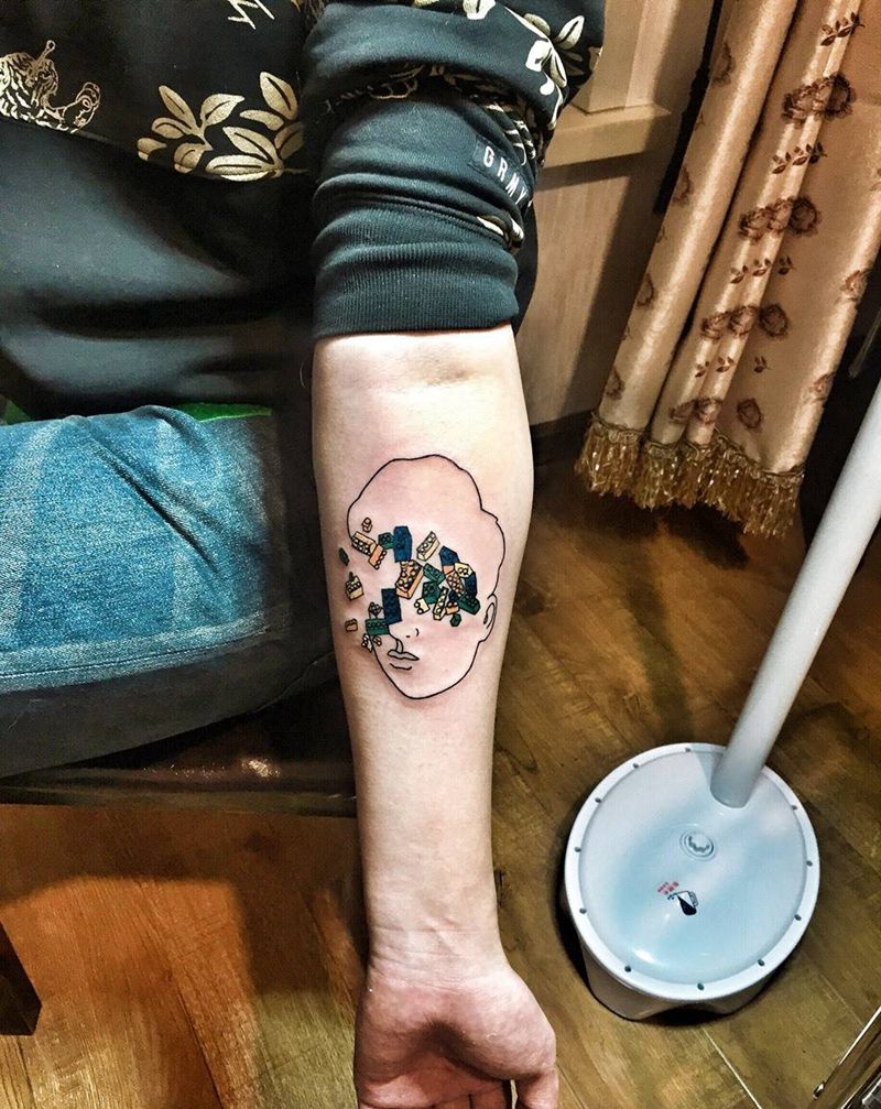 抽象线条纹身纹身图片