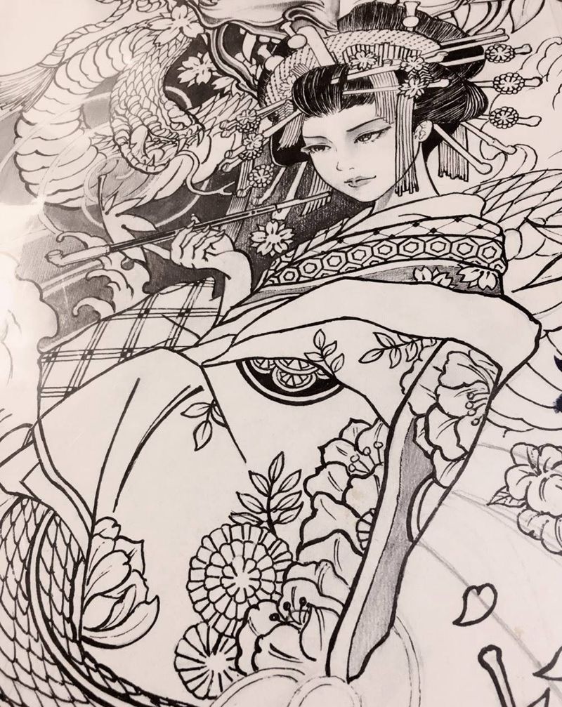 本店原创手稿纹身图片