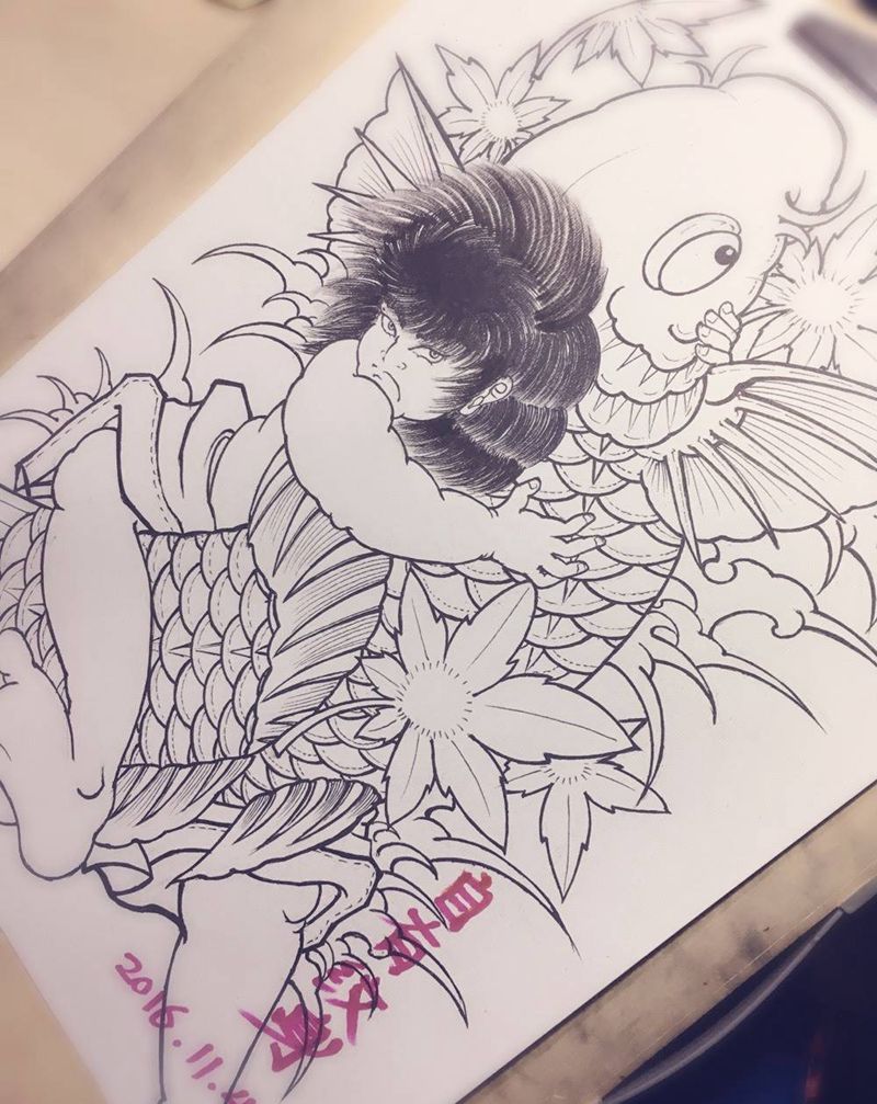 本店原创手稿纹身图片