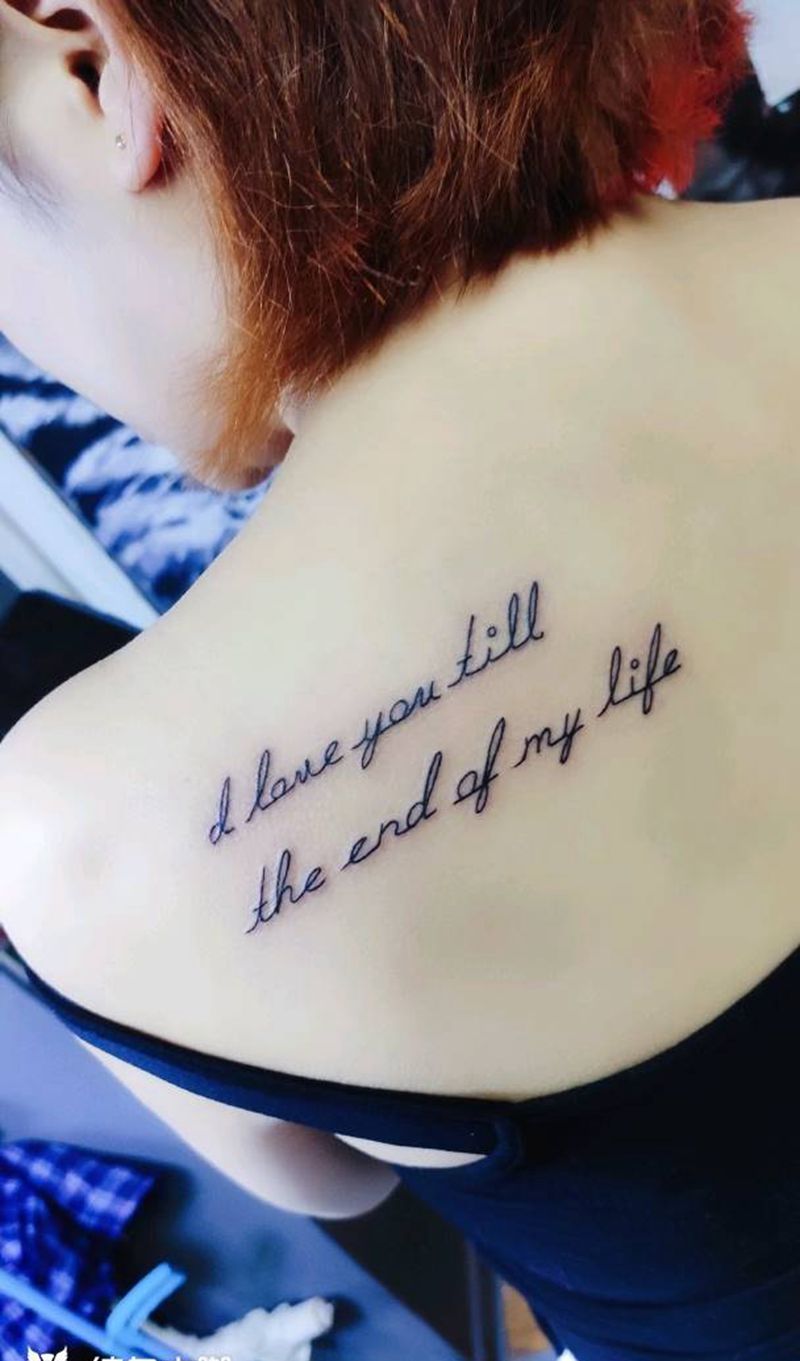 英文字纹身图片_肩部纹身图案