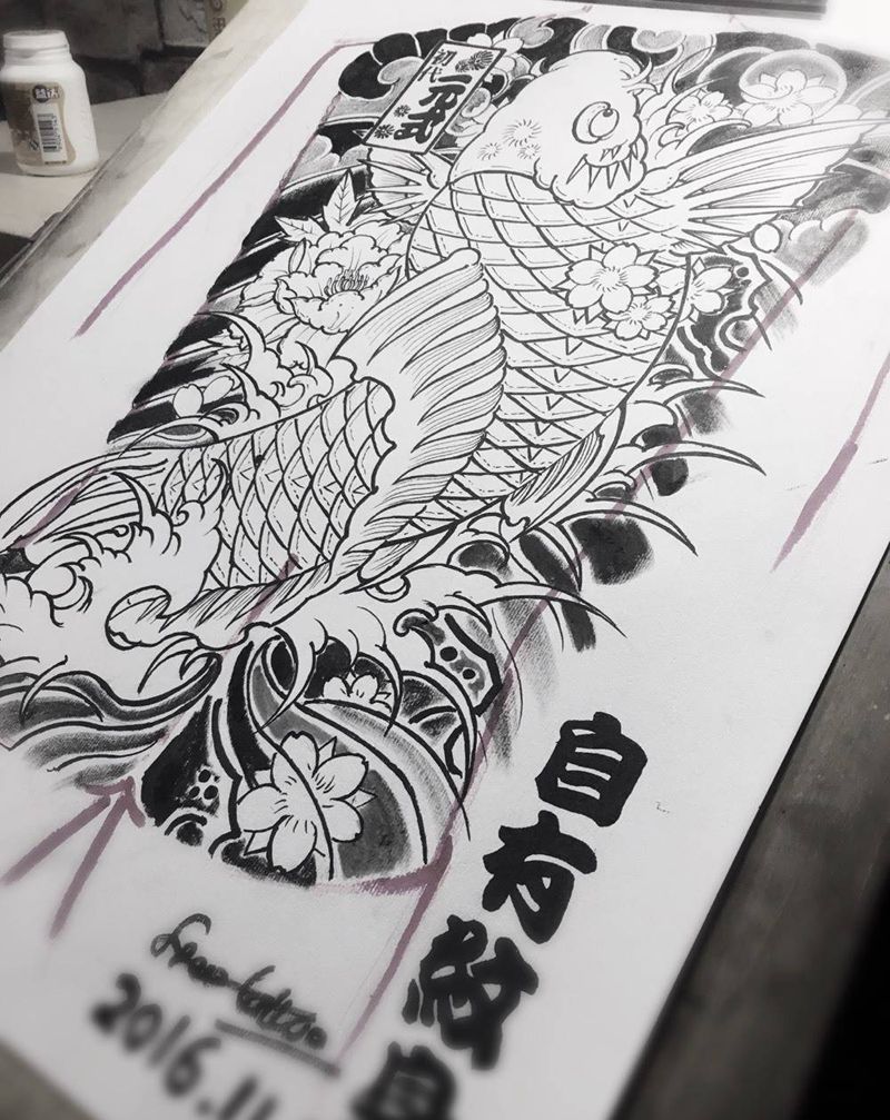 本店原创手稿纹身图片