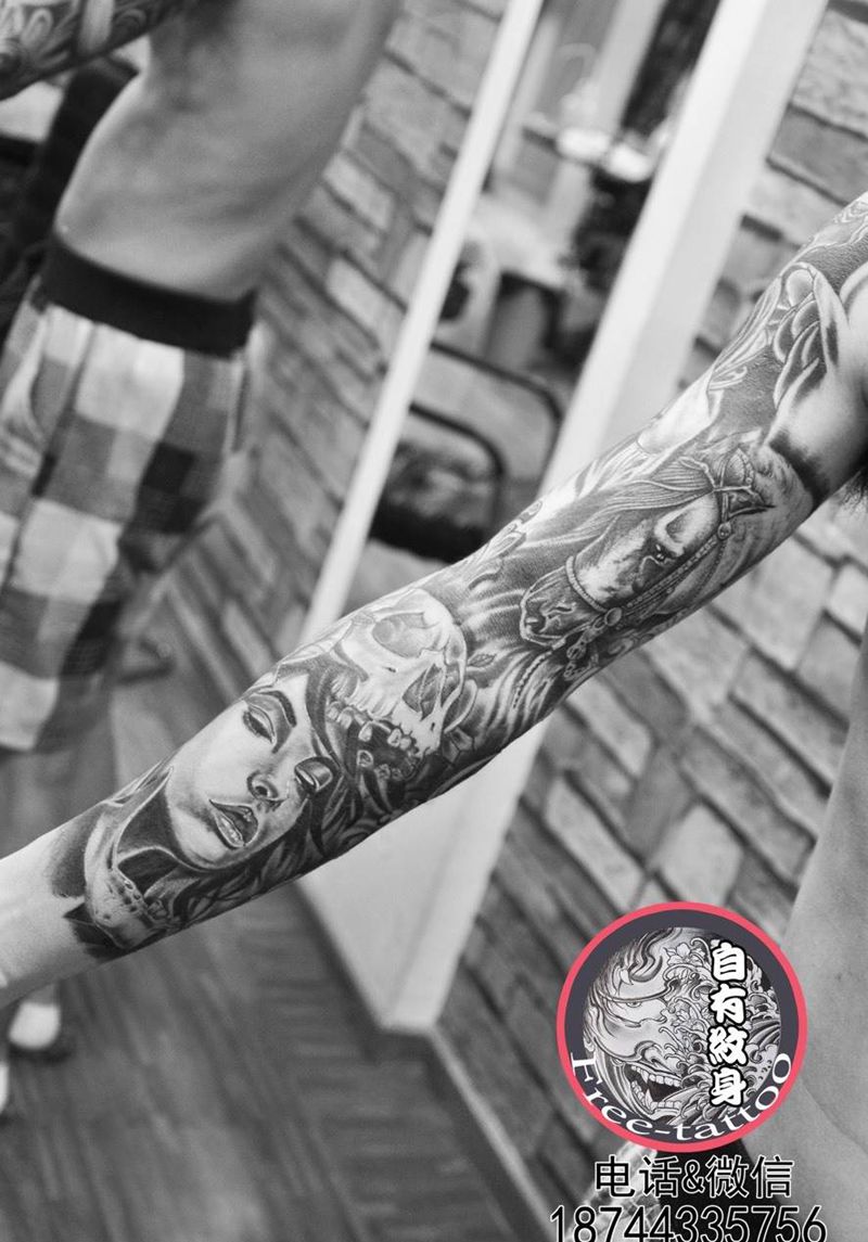 欧美花臂纹身图片