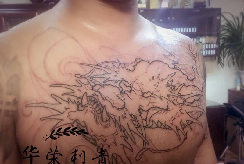 龙头纹身图片