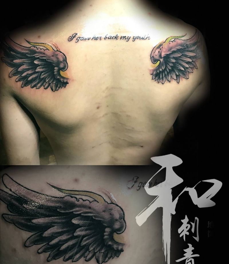 翅膀纹身图片