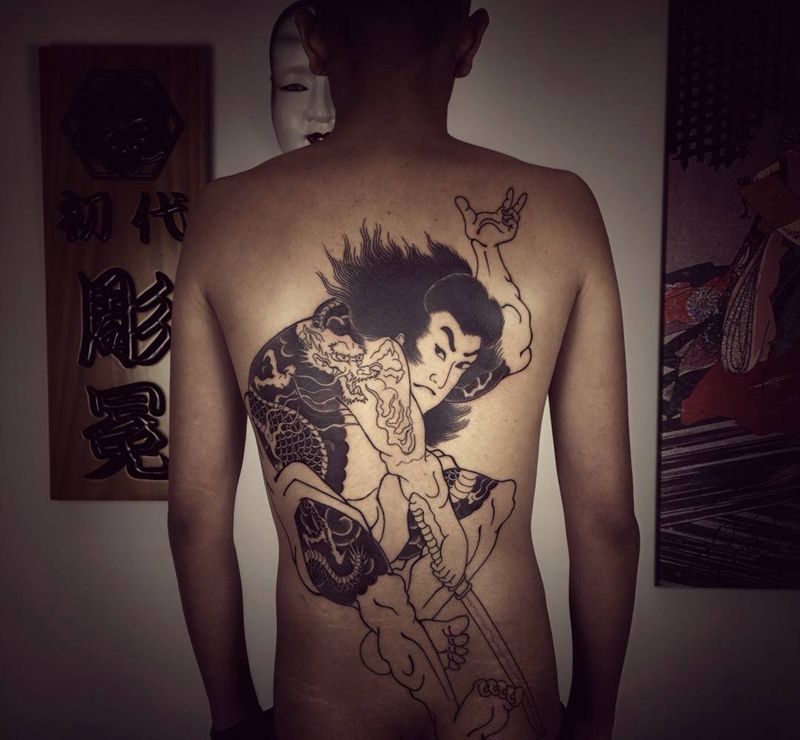 浪里白条 张顺纹身图片