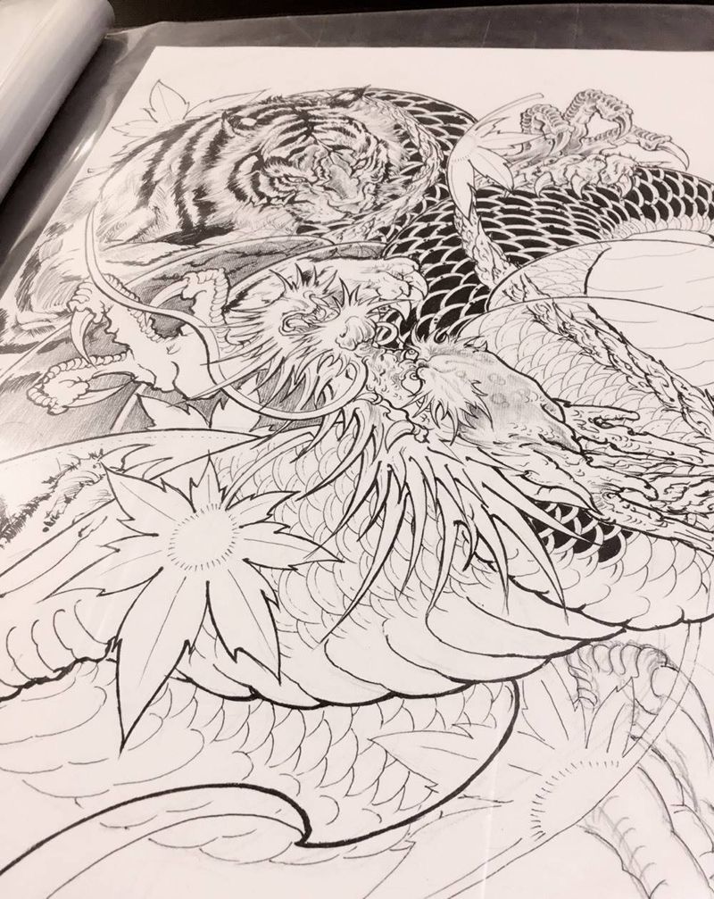 本店原创手稿纹身图片