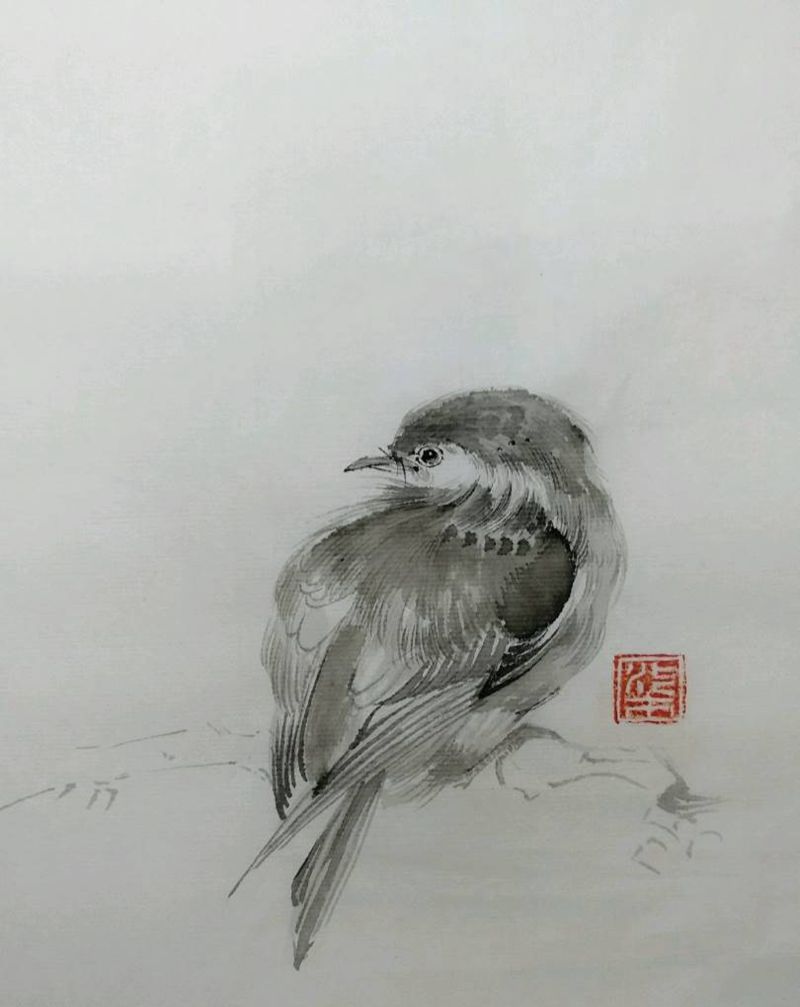 鸟纹身图片_成品手稿纹身图案