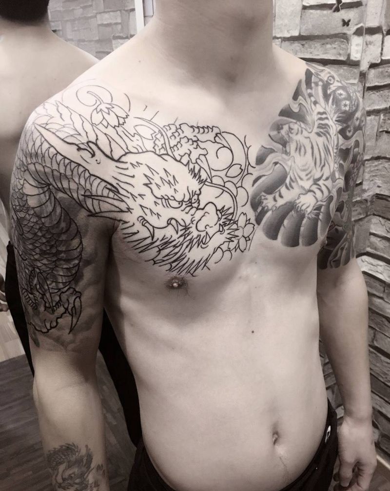 覆盖中纹身图片