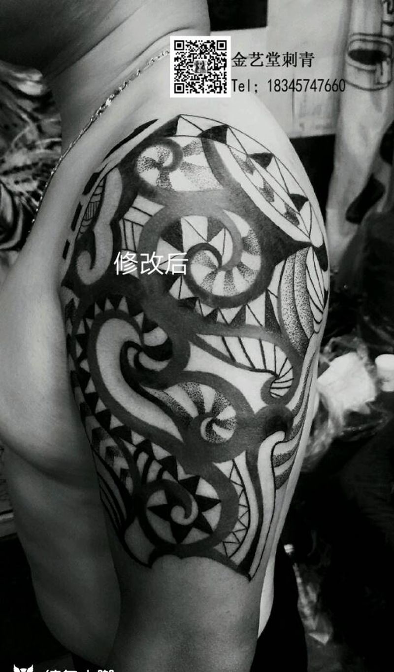 修改在美国纹身的图腾纹身图片_手臂图腾纹身图案